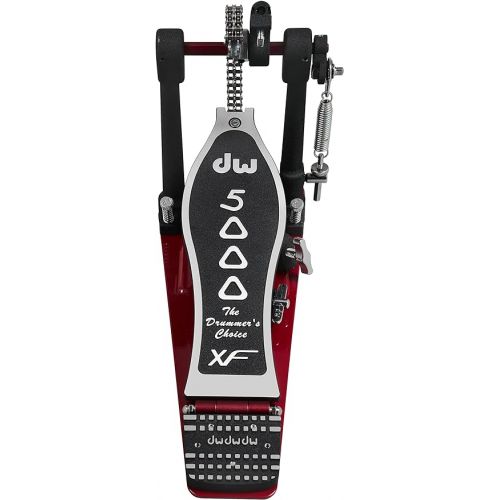  DW 5000 Series XF Extended Footboard Accelerator Double w/Bag Bass Drum Pedal (DWCP5002AD4XF),Red/Black