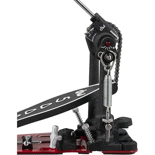  DW 5000 Series XF Extended Footboard Accelerator Double w/Bag Bass Drum Pedal (DWCP5002AD4XF),Red/Black