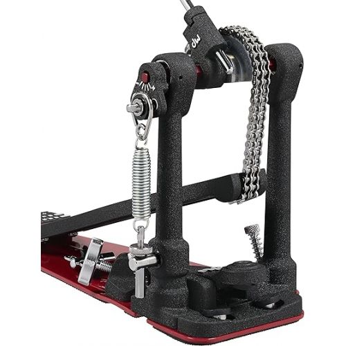  DW 5000 Series XF Extended Footboard Accelerator Double w/Bag Bass Drum Pedal (DWCP5002AD4XF),Red/Black