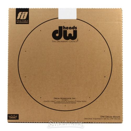  DW Vented Resonant Black Bass Drumhead - 22 inch