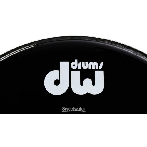  DW Vented Resonant Black Bass Drumhead - 22 inch