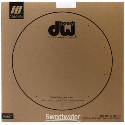  DW Coated/Clear Bass Drumhead - 22 inch