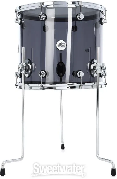  DW DDAC2215SM Design Series Acrylic 5-piece Shell Pack with Snare Drum - Smoke Glass - Sweetwater Exclusive