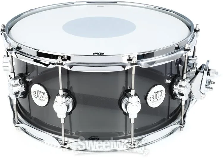  DW DDAC2215SM Design Series Acrylic 5-piece Shell Pack with Snare Drum - Smoke Glass - Sweetwater Exclusive