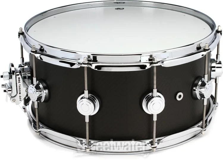  DW Carbon Fiber Snare Drum - 6.5 x 14-inch - Chrome Hardware