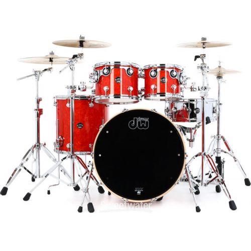  DW Performance Series 5-piece Shell Pack with 22 inch Bass Drum - Tangerine Marine