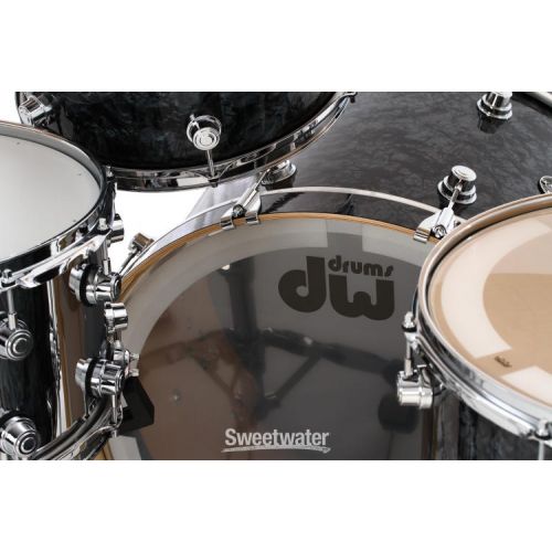  DW Performance Series 3-piece Shell Pack with 24 inch Bass Drum - Black Diamond FinishPly