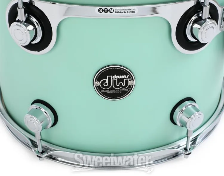  DW Performance Series Mounted Tom - 9 x 13 inch - Satin Sea Foam - Sweetwater Exclusive