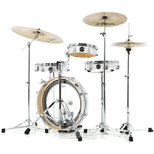  DW Performance Series Low Pro 4-piece Shell Pack - White Marine FinishPly