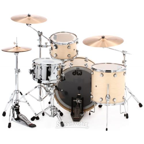  DW Performance Series 3-piece Shell Pack with 24 inch Bass Drum - Natural Satin Oil