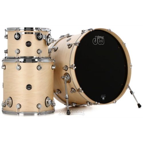  DW Performance Series 3-piece Shell Pack with 24 inch Bass Drum - Natural Satin Oil