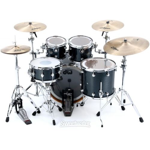  DW Limited-edition Performance Series 4-piece Shell Pack - Black Sparkle