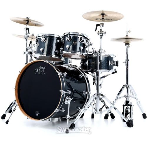  DW Limited-edition Performance Series 4-piece Shell Pack - Black Sparkle