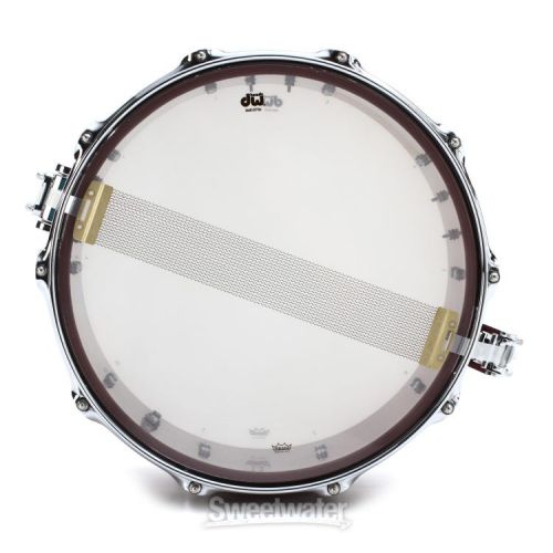  DW Collector's Purpleheart Wood Snare Drum - 5.5 x 14 inch - Natural Lacquer