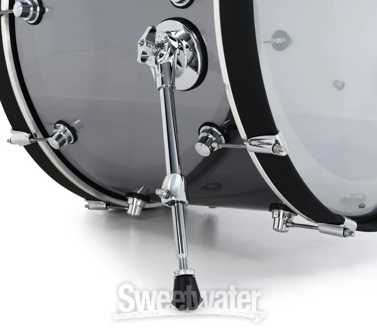  DW Design Series Acrylic Bass Drum - 16 x 22-inch - Smoke Glass