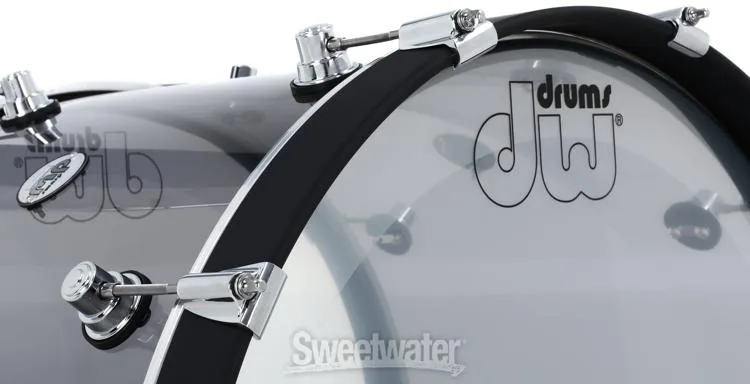  DW Design Series Acrylic Bass Drum - 16 x 22-inch - Smoke Glass