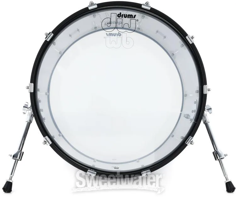  DW Design Series Acrylic Bass Drum - 16 x 22-inch - Smoke Glass