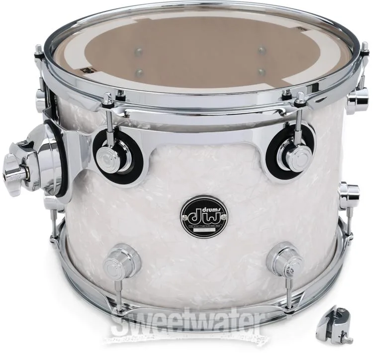  DW Performance Series Mounted Tom - 9 x 12 inch - White Marine FinishPly