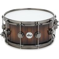 DW Private Reserve Snare Drum - 6.5 x 14-inch - Natural to Candy Black Burst over Monkey Pod