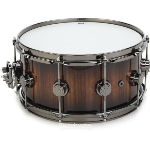  DW Private Reserve Snare Drum - 6.5 x 14-inch - Natural to Candy Black Burst over Monkey Pod