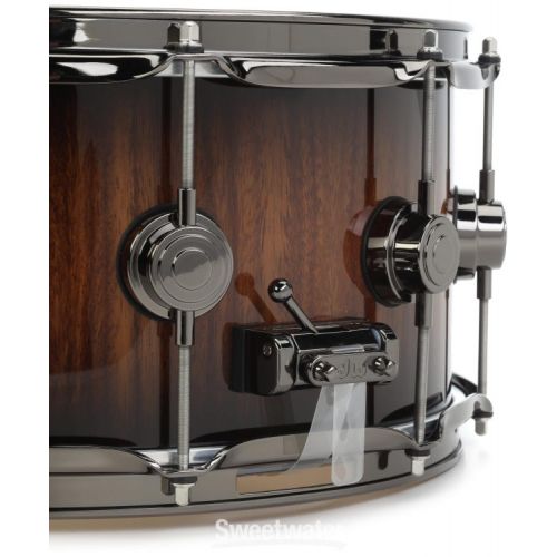  DW Private Reserve Snare Drum - 6.5 x 14-inch - Natural to Candy Black Burst over Monkey Pod