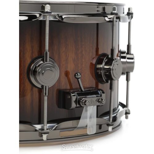  DW Private Reserve Snare Drum - 6.5 x 14-inch - Natural to Candy Black Burst over Monkey Pod