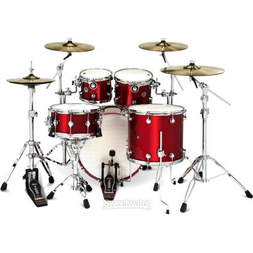  DW DWe 5-piece Drum Kit Bundle - Black Cherry Metallic