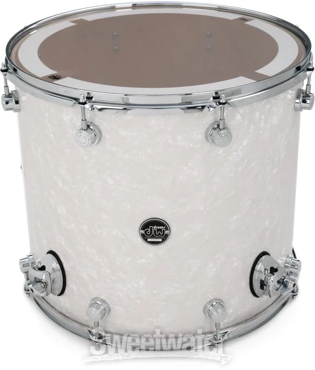  DW Performance Series Floor Tom - 16 x 18 inch - White Marine FinishPly Demo