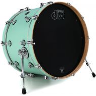 DW Performance Series Bass Drum - 14 x 22 inch - Satin Sea Foam - Sweetwater Exclusive