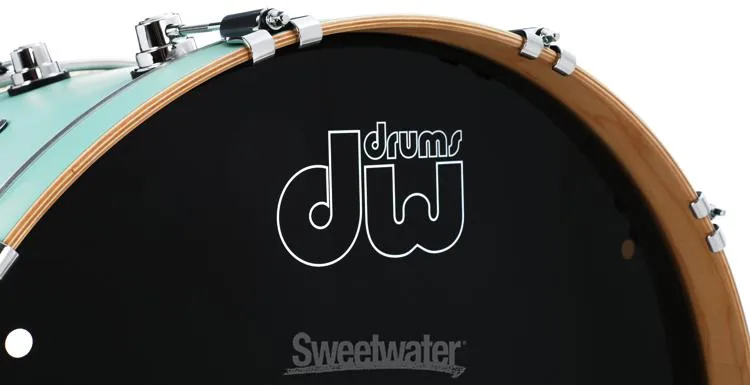  DW Performance Series Bass Drum - 14 x 22 inch - Satin Sea Foam - Sweetwater Exclusive