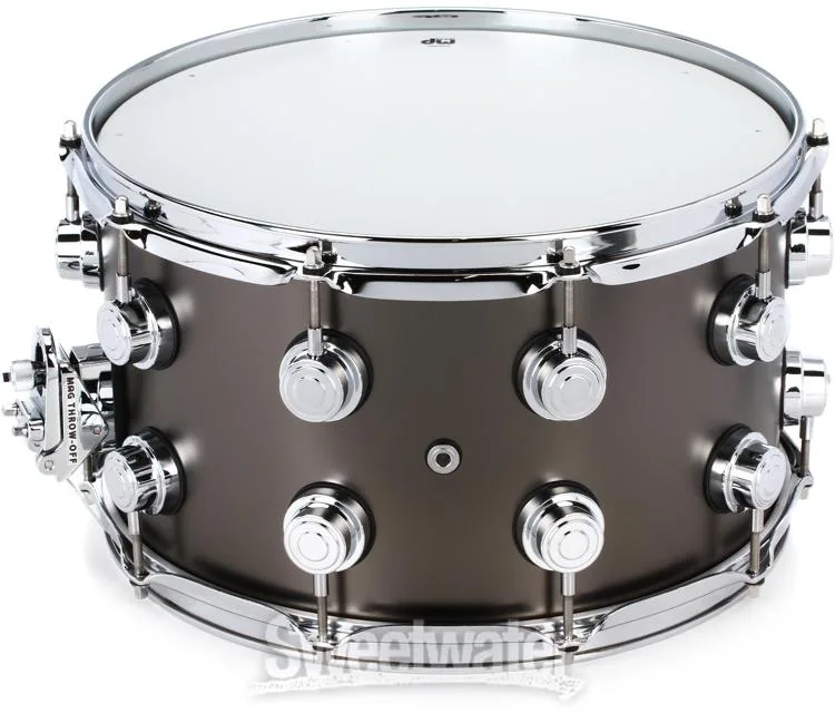  DW Collector's Series Metal Brass Snare Drum - 8 x 14-inch - Satin Black