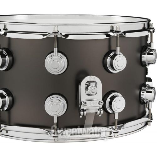  DW Collector's Series Metal Brass Snare Drum - 8 x 14-inch - Satin Black