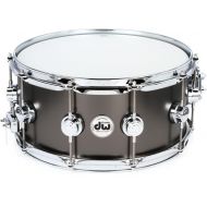 DW Collector's Series Metal Brass Snare Drum 6.5 x 14-inch - Satin Black