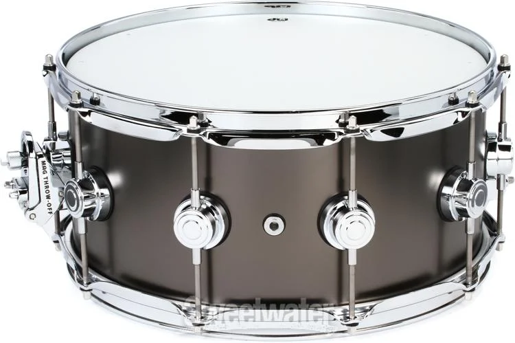  DW Collector's Series Metal Brass Snare Drum 6.5 x 14-inch - Satin Black