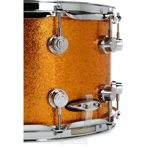  DW Performance Series Snare Drum - 8 x 14 inch - Gold Sparkle FinishPly