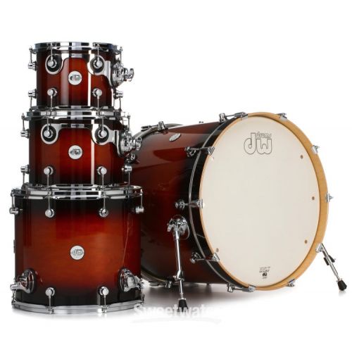  DW Design Series 4-piece Shell Pack and Hardware Bundle - Tobacco Burst