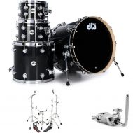 DW Collector's Series FinishPly 4-piece Shell Pack and Hardware Pack - Black Ice