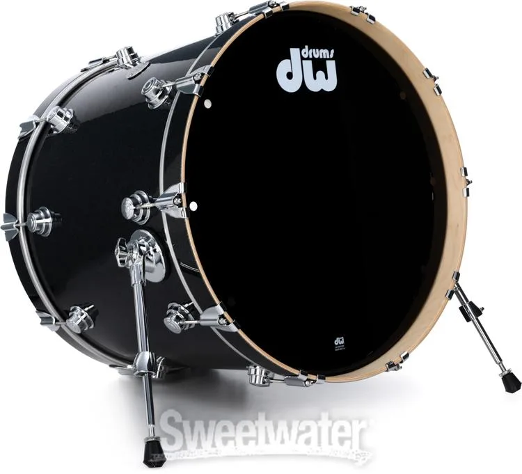  DW Collector's Series FinishPly 4-piece Shell Pack and Hardware Pack - Black Ice