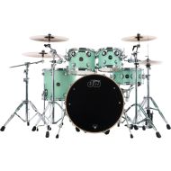 DW Performance Series 4-piece Shell Pack with 22 inch Bass Drum - Hard Satin Seafoam - Sweetwater Exclusive