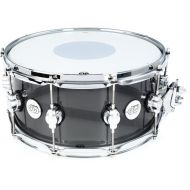 DW Design Series Acrylic Snare Drum - 6.5 x 14-inch - Smoke Glass
