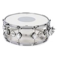 DW Design Series Acrylic Snare Drum - 5.5 x-14 inch - Clear