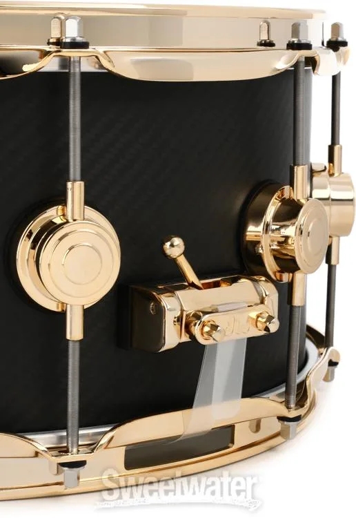  DW Carbon Fiber Snare Drum - 6.5 x 14-inch - Gold Hardware