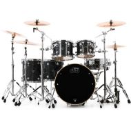 DW Performance Series 5-piece Shell Pack with 22 inch Bass Drum - Black Diamond FinishPly