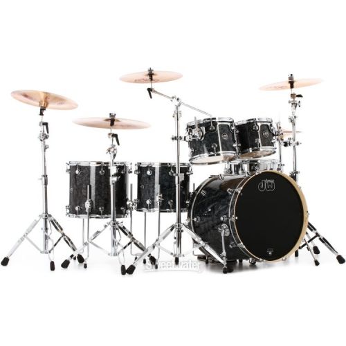  DW Performance Series 5-piece Shell Pack with 22 inch Bass Drum - Black Diamond FinishPly