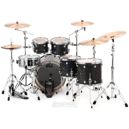  DW Performance Series 5-piece Shell Pack with 22 inch Bass Drum - Black Diamond FinishPly