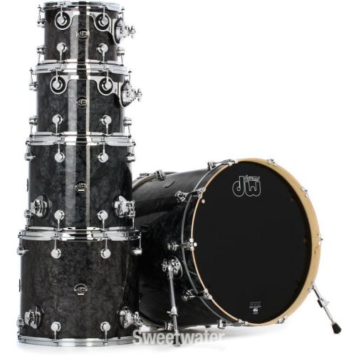  DW Performance Series 5-piece Shell Pack with 22 inch Bass Drum - Black Diamond FinishPly