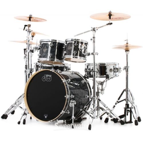  DW Performance Series 5-piece Shell Pack with 22 inch Bass Drum - Black Diamond FinishPly