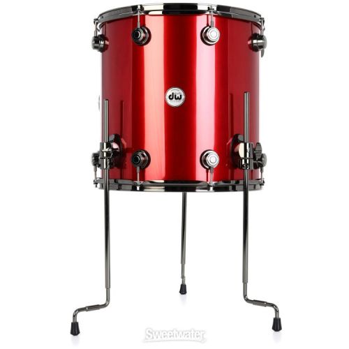  DW DRX45PRAS-BN Collector's Series Maple 5-piece Shell Pack - Red Anodized Stainless Finish