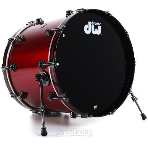  DW DRX45PRAS-BN Collector's Series Maple 5-piece Shell Pack - Red Anodized Stainless Finish