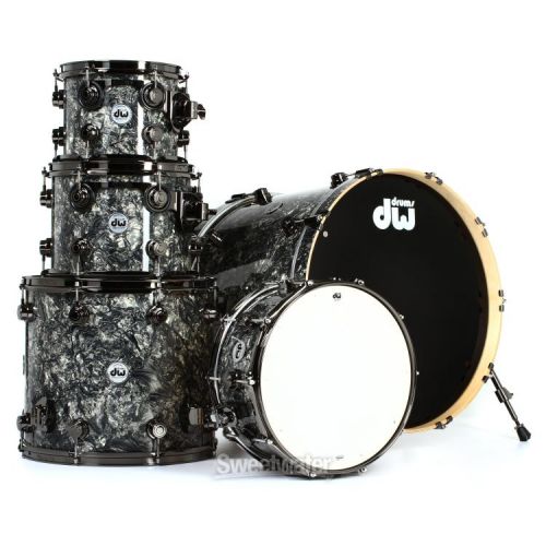  DW Collector's Series FinishPly Shell Pack - 5-pc - Silver Abalone